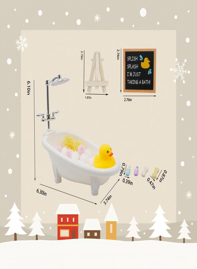 i-Beeboo Christmas Elf Doll Accessories Kit, Over 10Pcs Holiday Elf Doll Bath Clothes Sets Include Bathrobe Socks Bathtub Towel for Christmas Decoration - Image 3